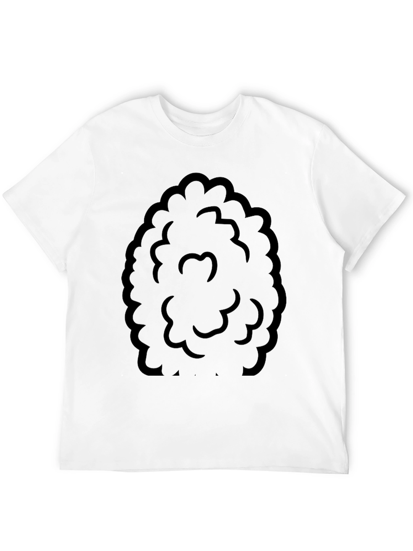 Fun Black Afro Wig T-Shirt Costume Tee