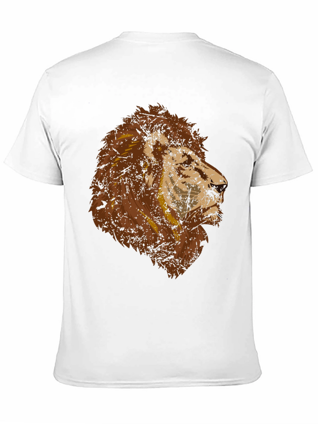 Lion Graphic T-Shirt - Mens Crew Neck Tee