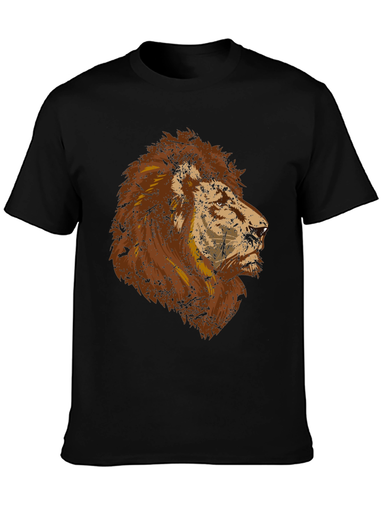 Lion Graphic T-Shirt - Mens Crew Neck Tee