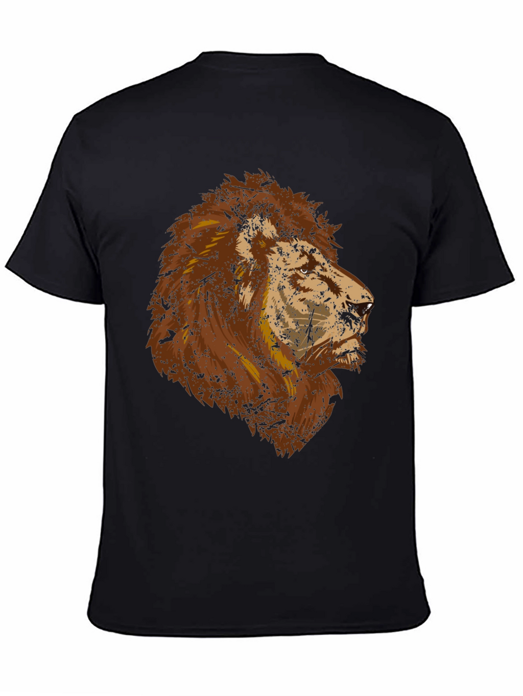 Lion Graphic T-Shirt - Mens Crew Neck Tee