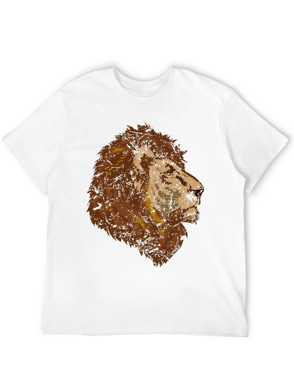 Lion Graphic T-Shirt - Mens Crew Neck Tee