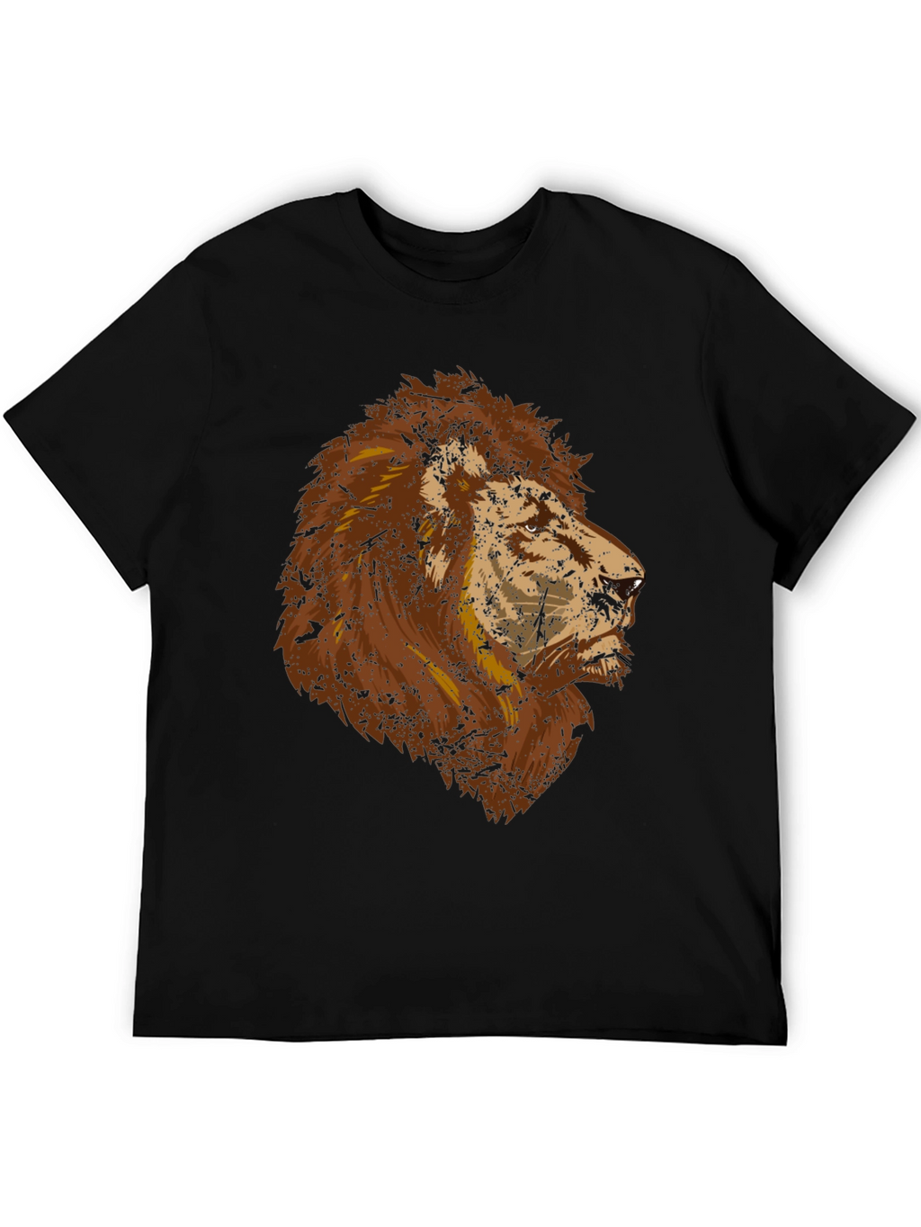 Lion Graphic T-Shirt - Mens Crew Neck Tee