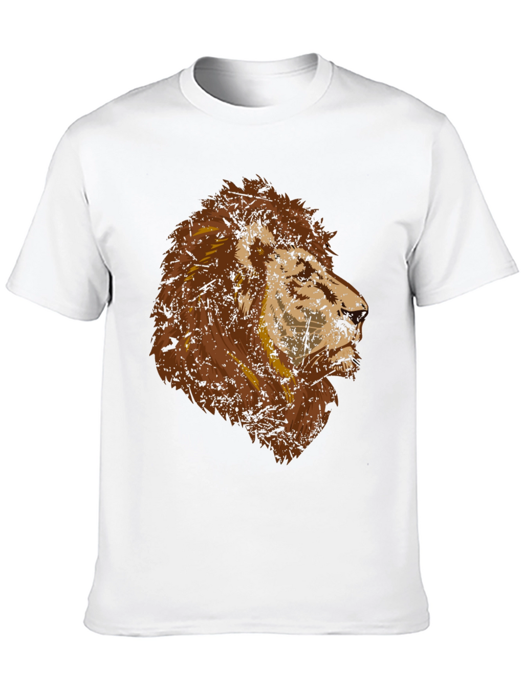Lion Graphic T-Shirt - Mens Crew Neck Tee