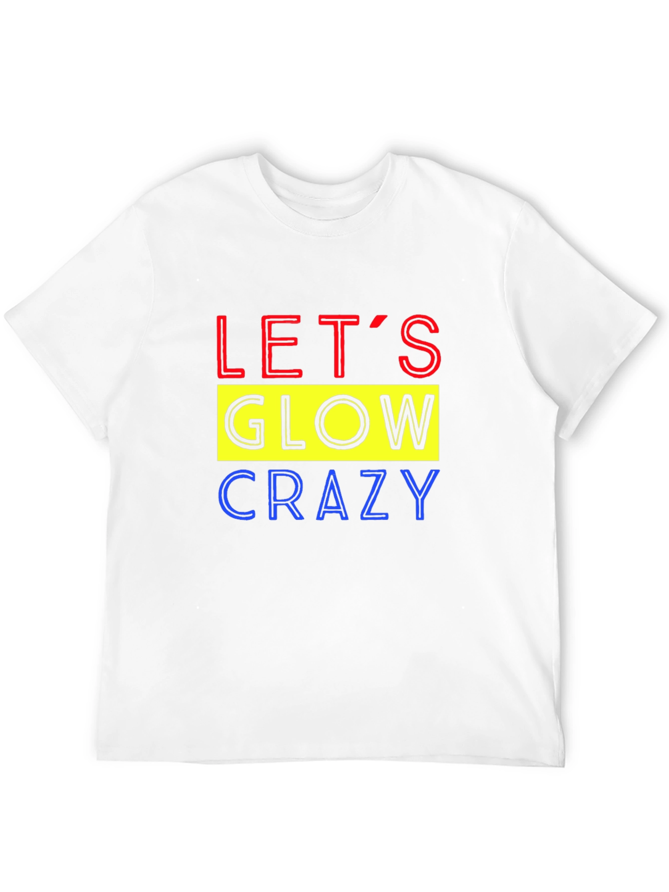 Lets Glow Crazy Graphic Tee - Black