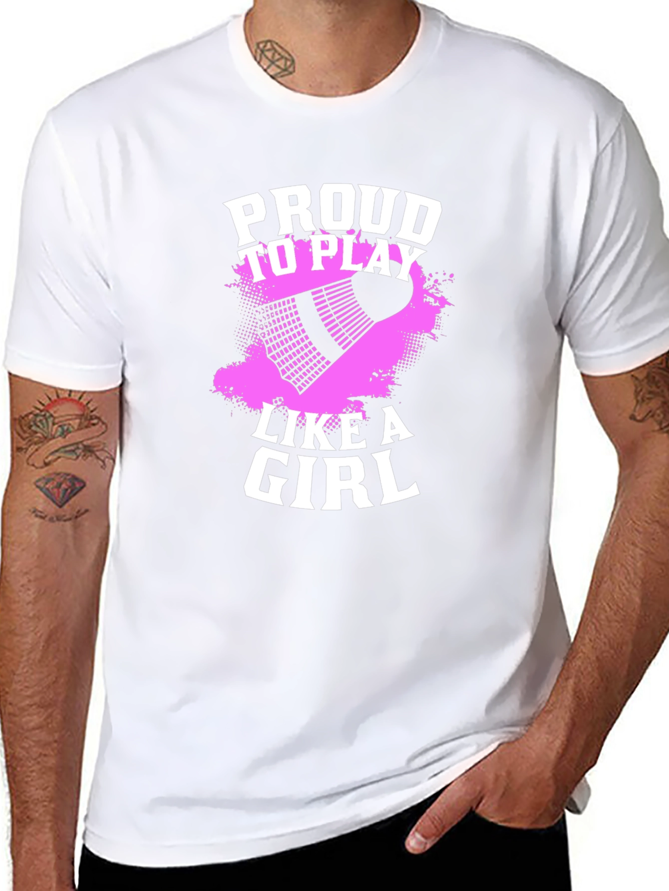 Proud to Play Like A Girl Badminton T-Shirt