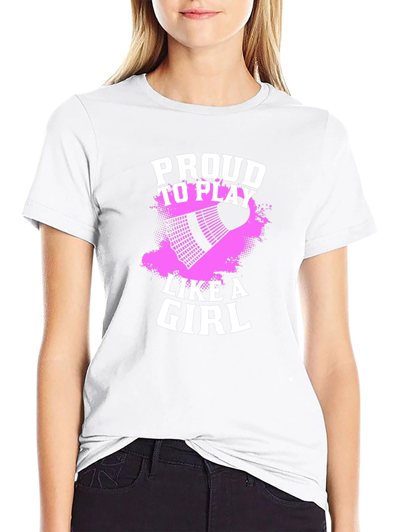 Proud to Play Like A Girl Badminton T-Shirt