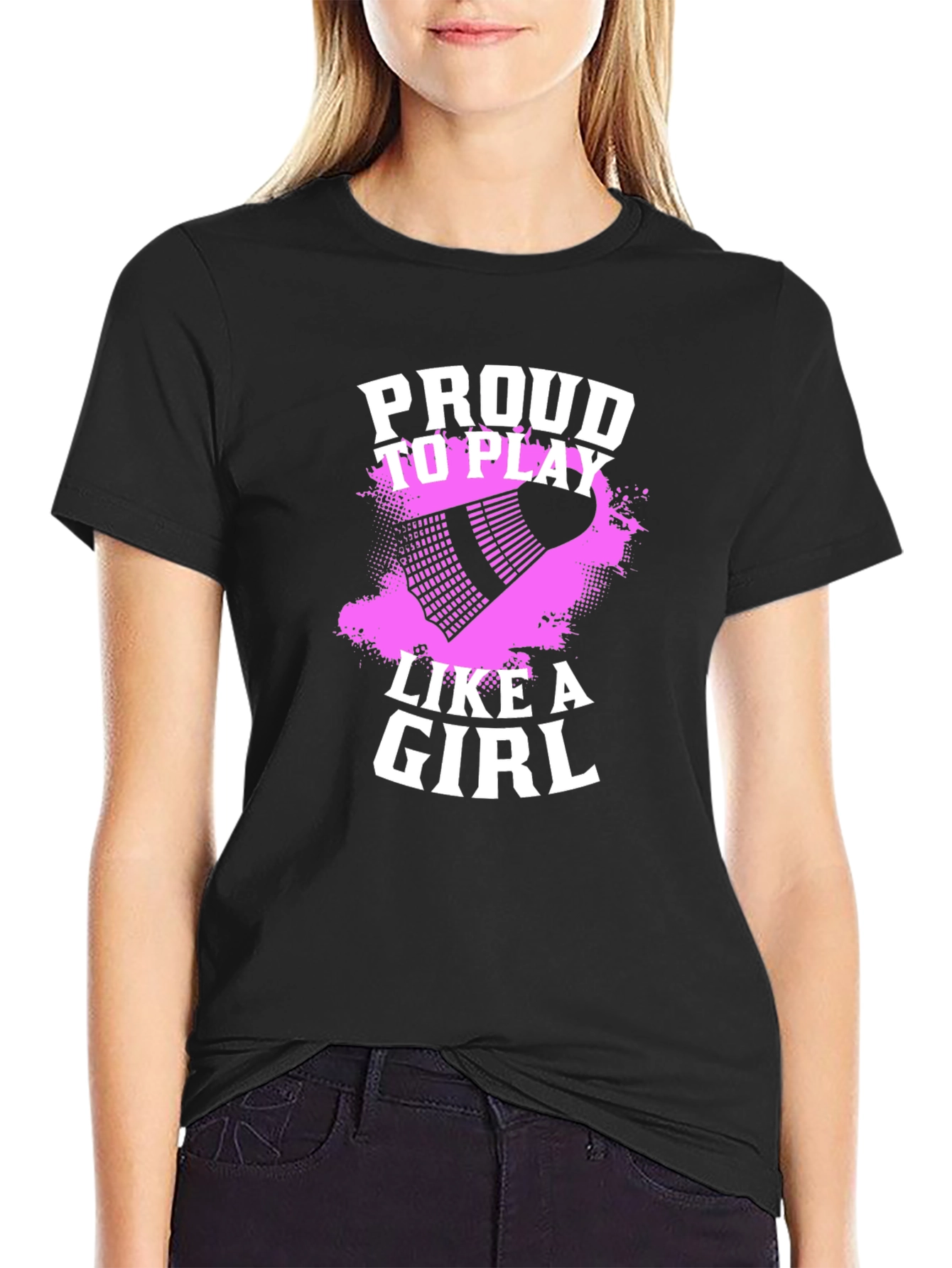Proud to Play Like A Girl Badminton T-Shirt
