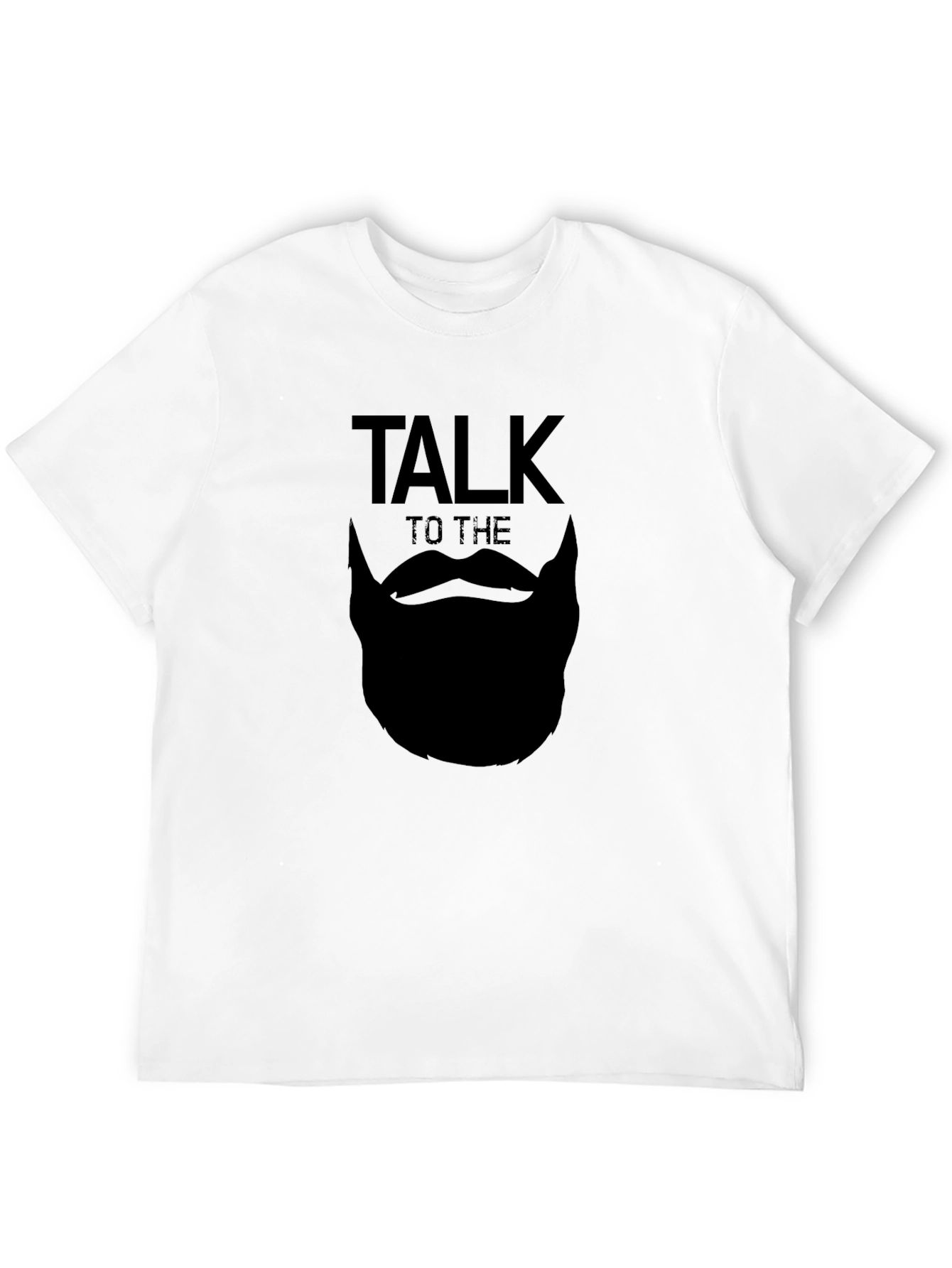 Talk to the Beard T-Shirt - Black Graphic Tee