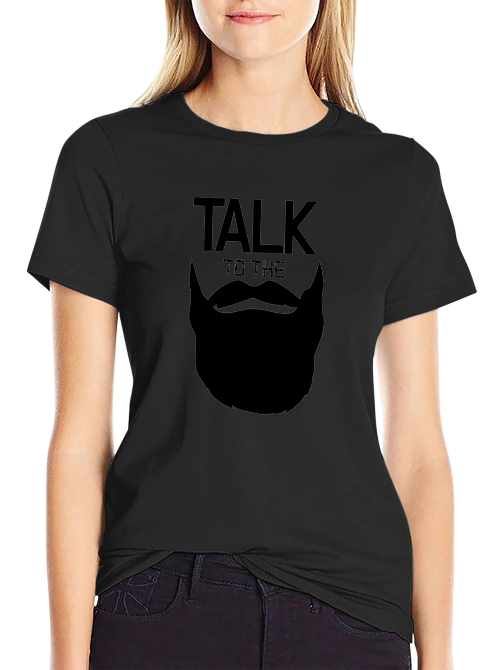Talk to the Beard T-Shirt - Black Graphic Tee