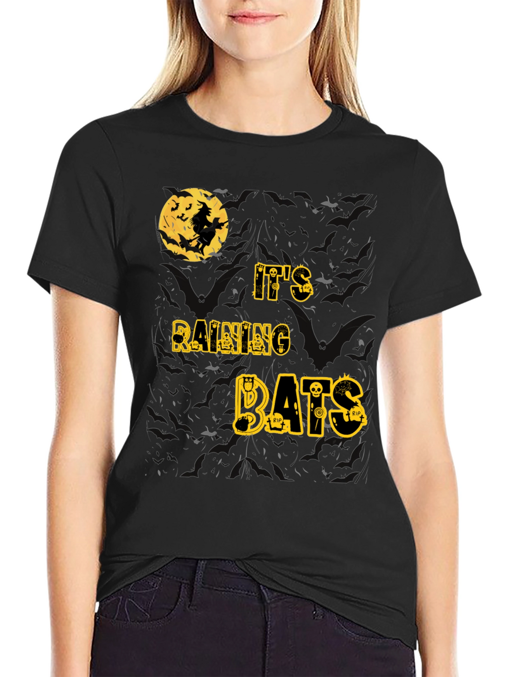 Halloween Witch Bats T-Shirt - Spooky Season Tee