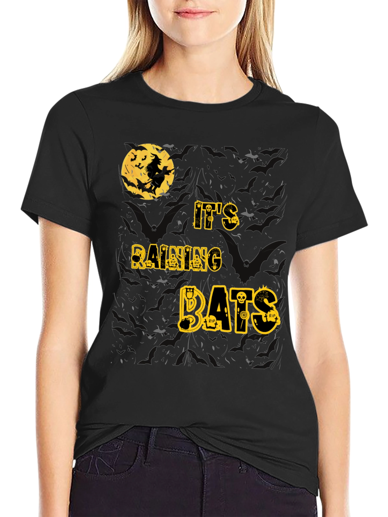 Halloween Witch Bats T-Shirt - Spooky Season Tee