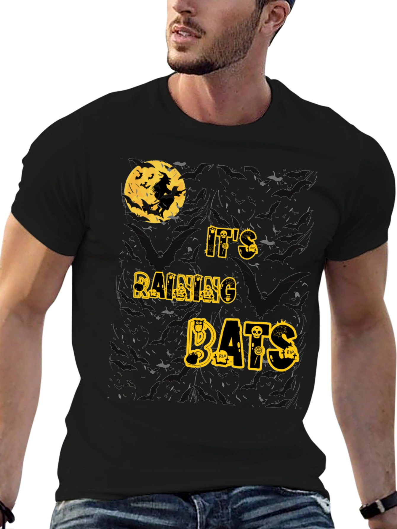 Halloween Witch Bats T-Shirt - Spooky Season Tee