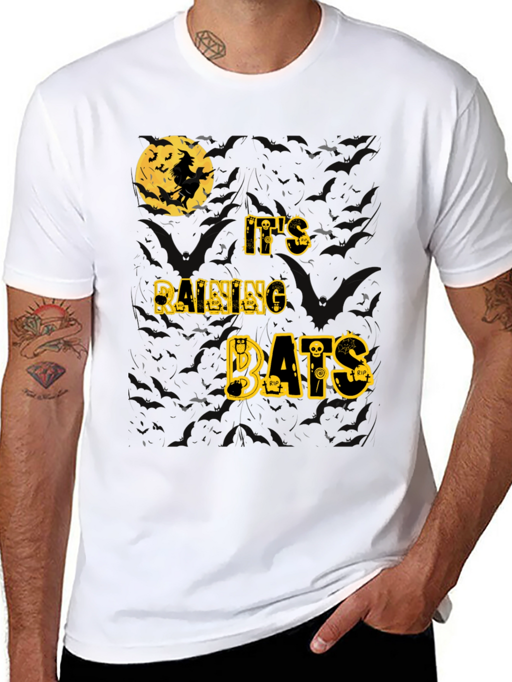 Halloween Witch Bats T-Shirt - Spooky Season Tee