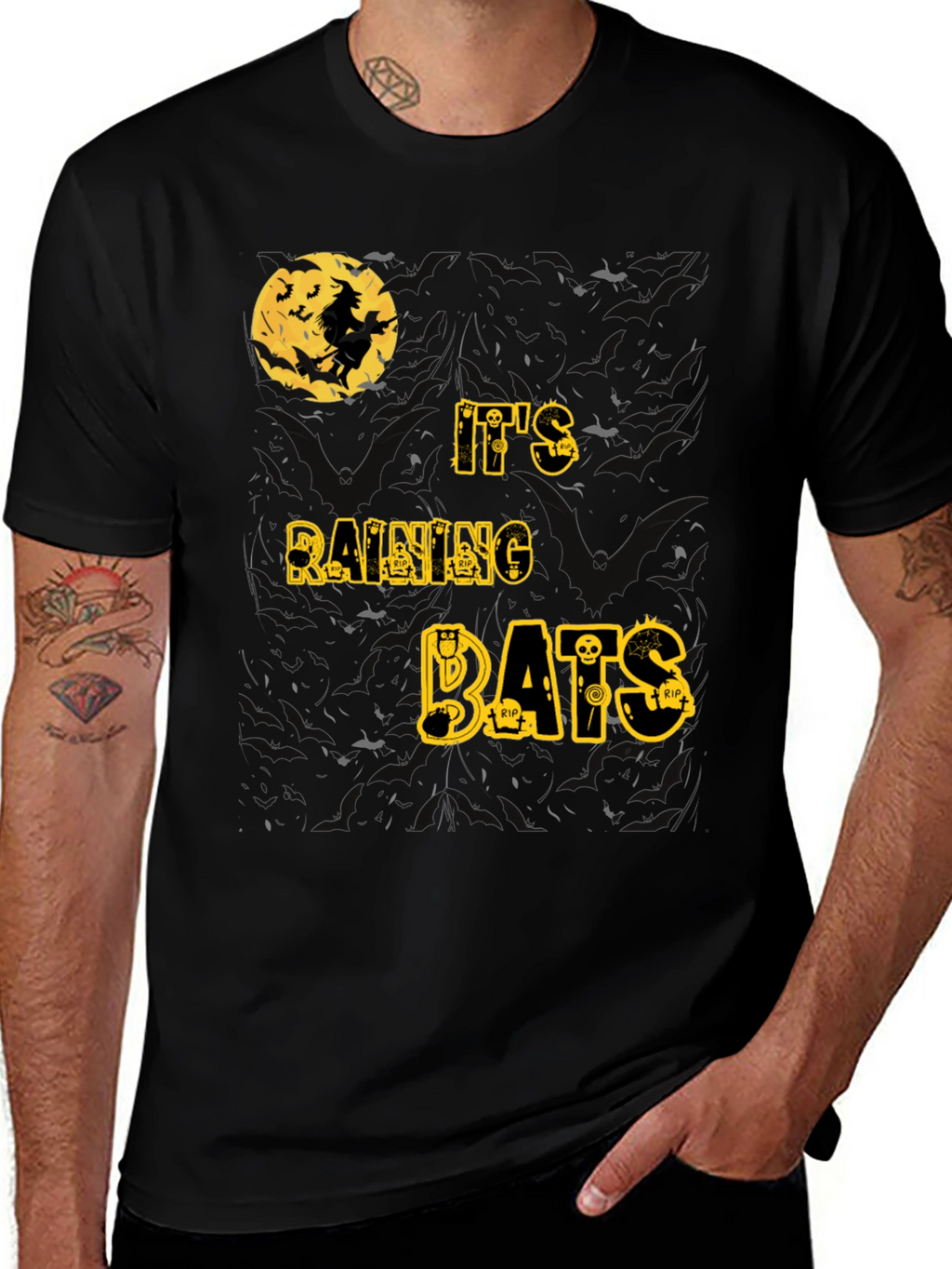 Halloween Witch Bats T-Shirt - Spooky Season Tee