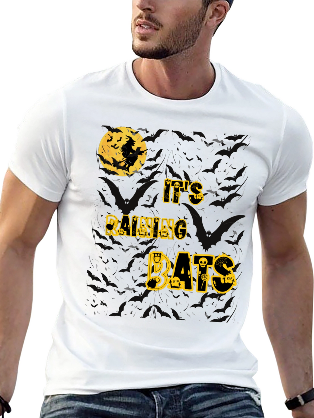 Halloween Witch Bats T-Shirt - Spooky Season Tee