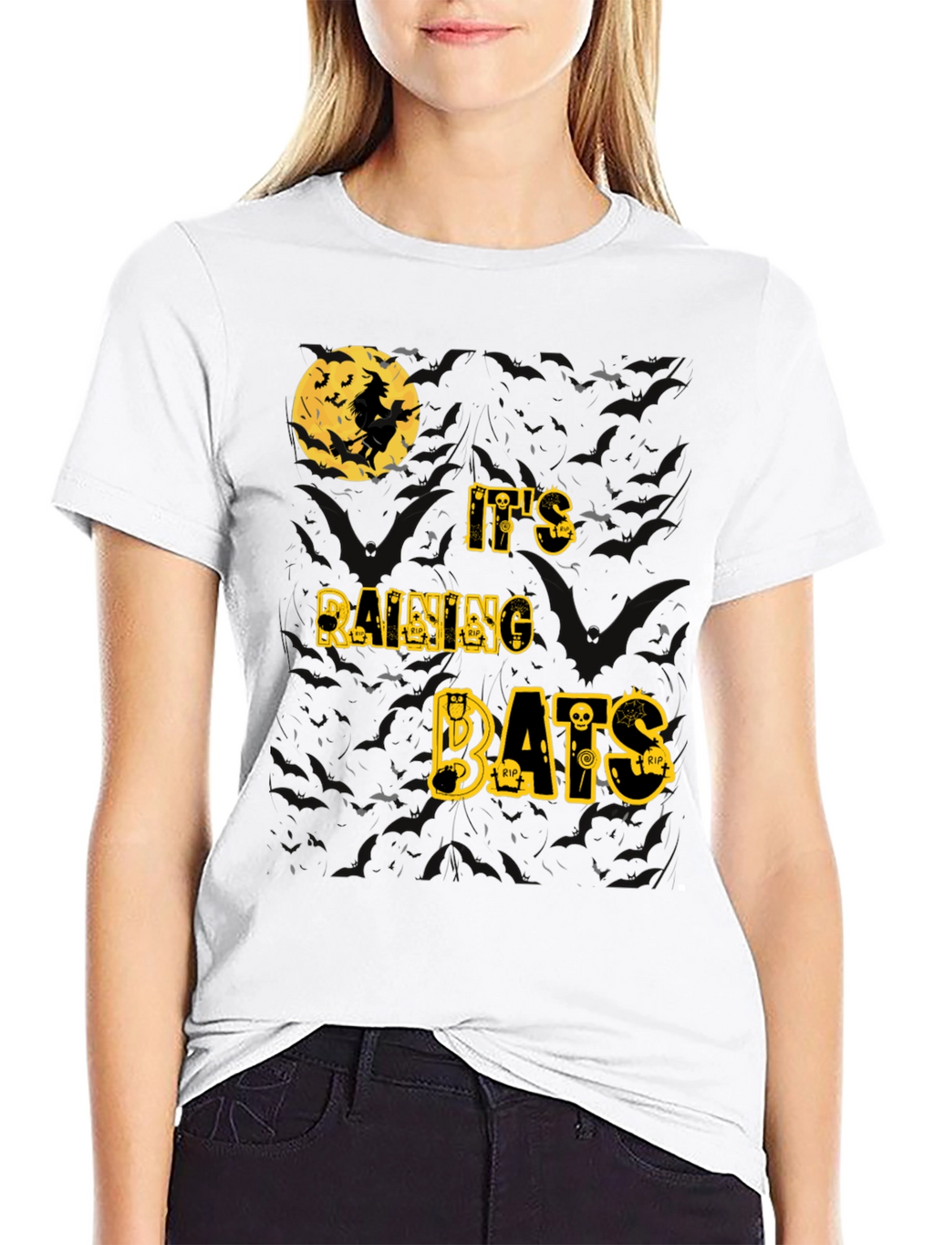 Halloween Witch Bats T-Shirt - Spooky Season Tee