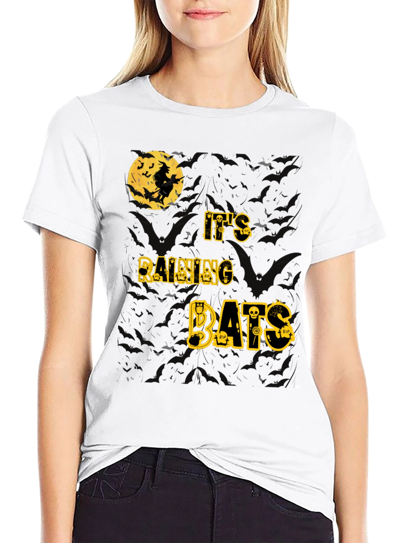 Halloween Witch Bats T-Shirt - Spooky Season Tee