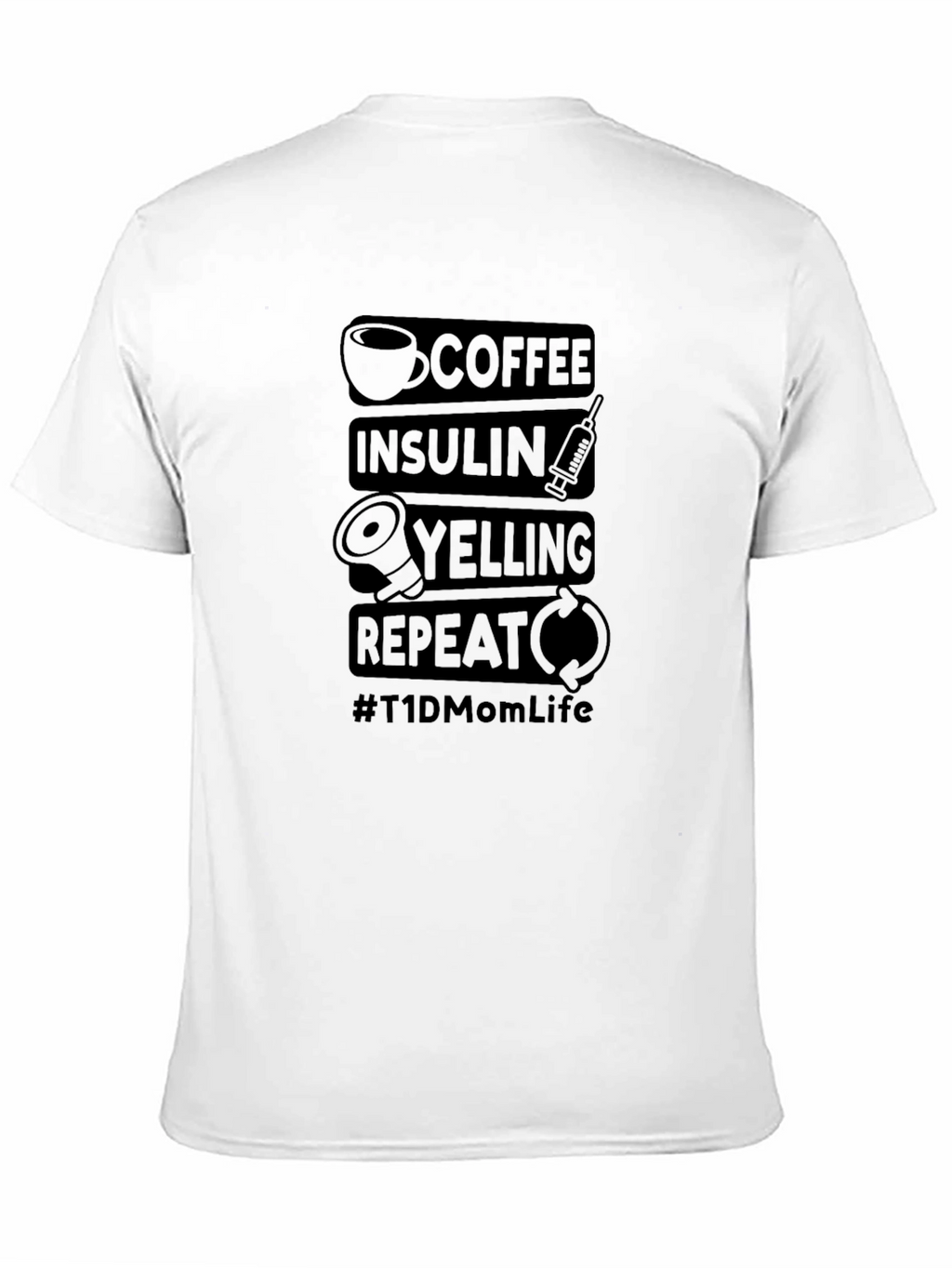 Coffee Insulin Yelling Repeat T-Shirt