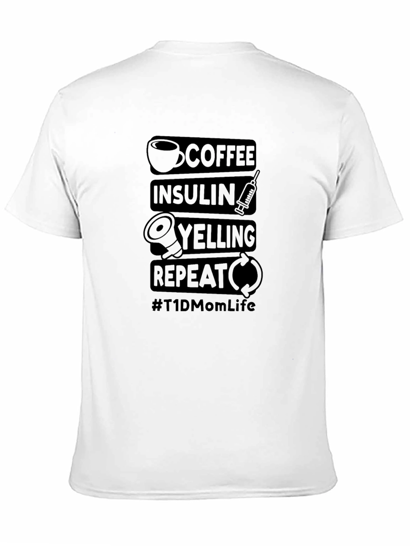 Coffee Insulin Yelling Repeat T-Shirt