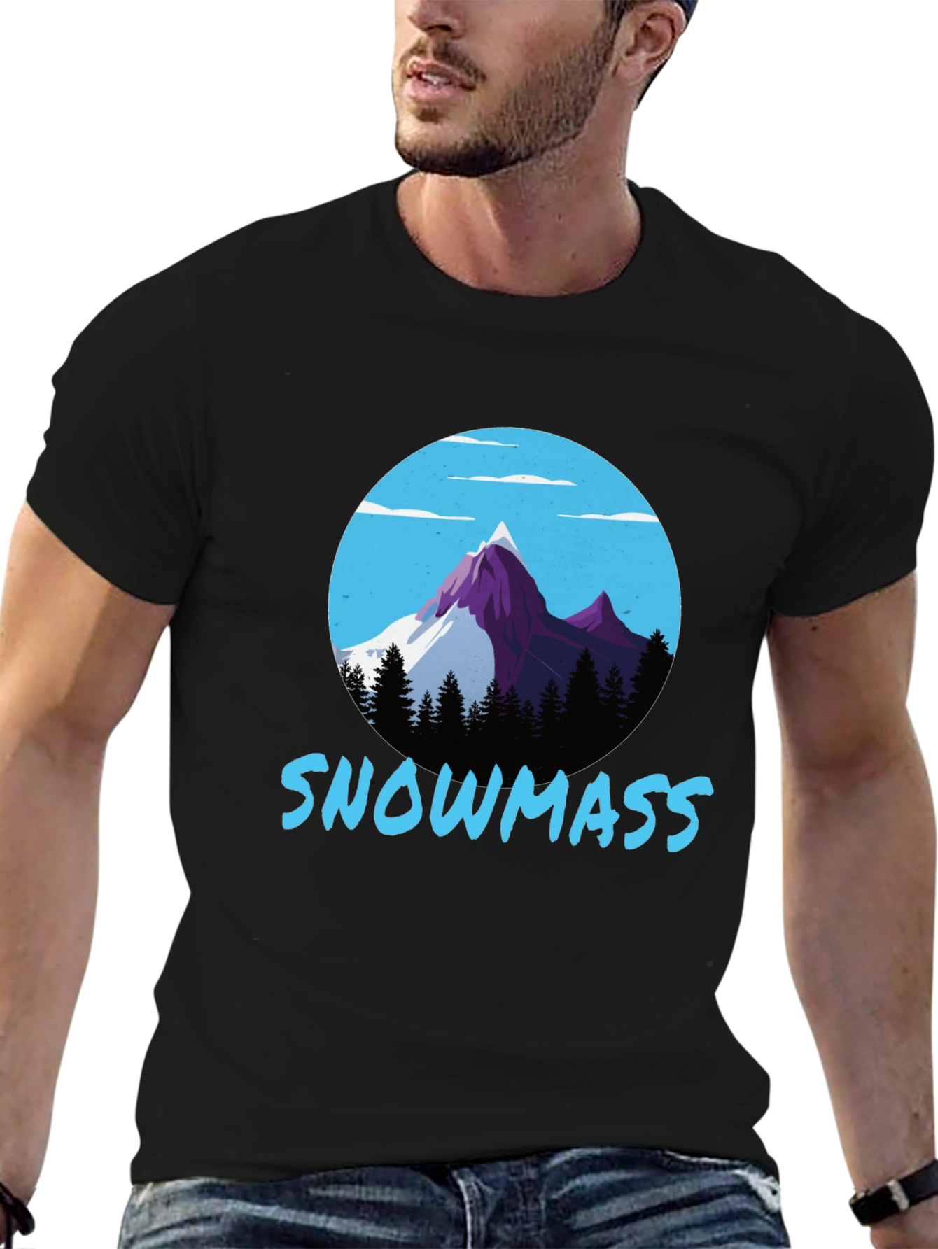 Snowmass Mountain Graphic Tee - Black