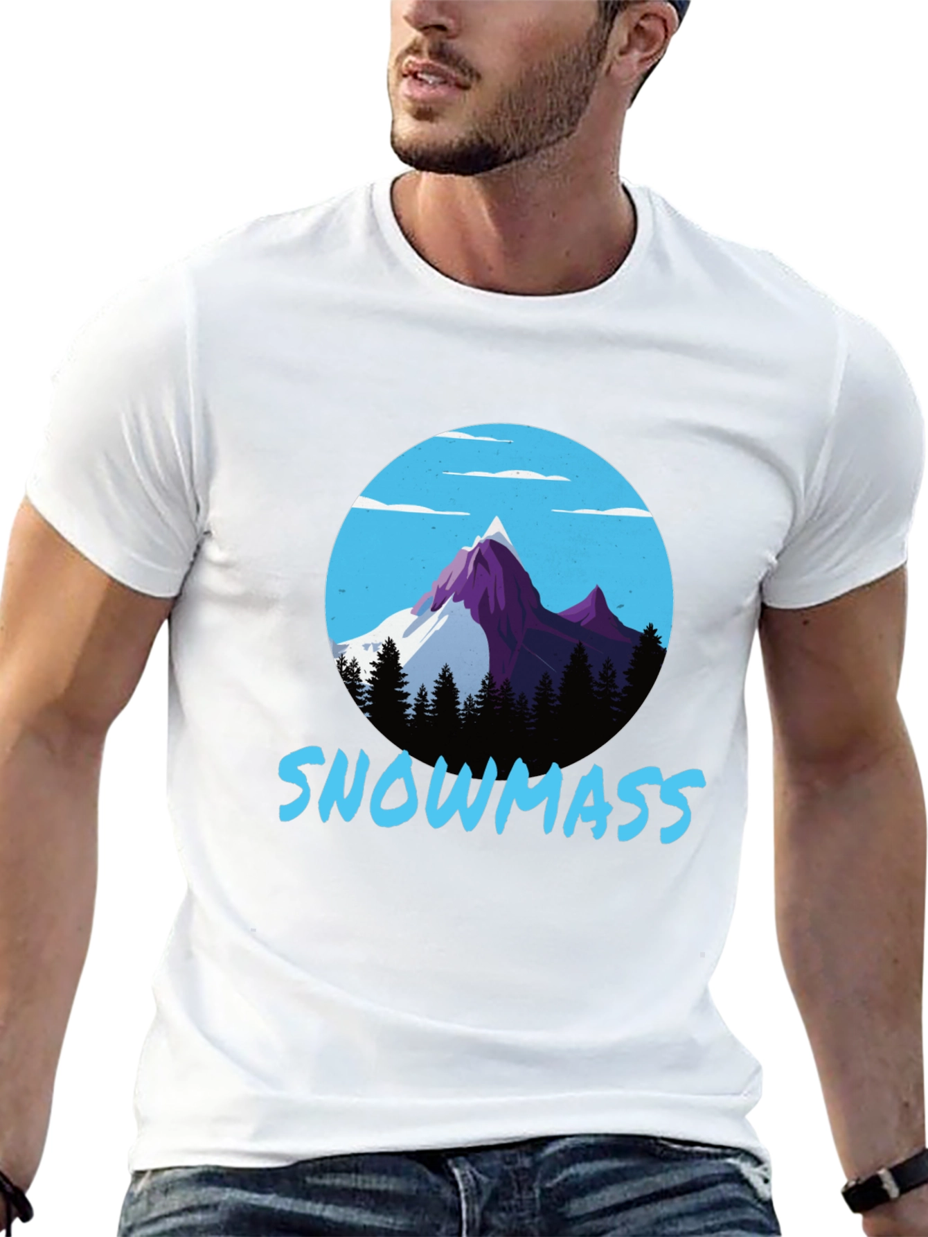 Snowmass Mountain Graphic Tee - Black