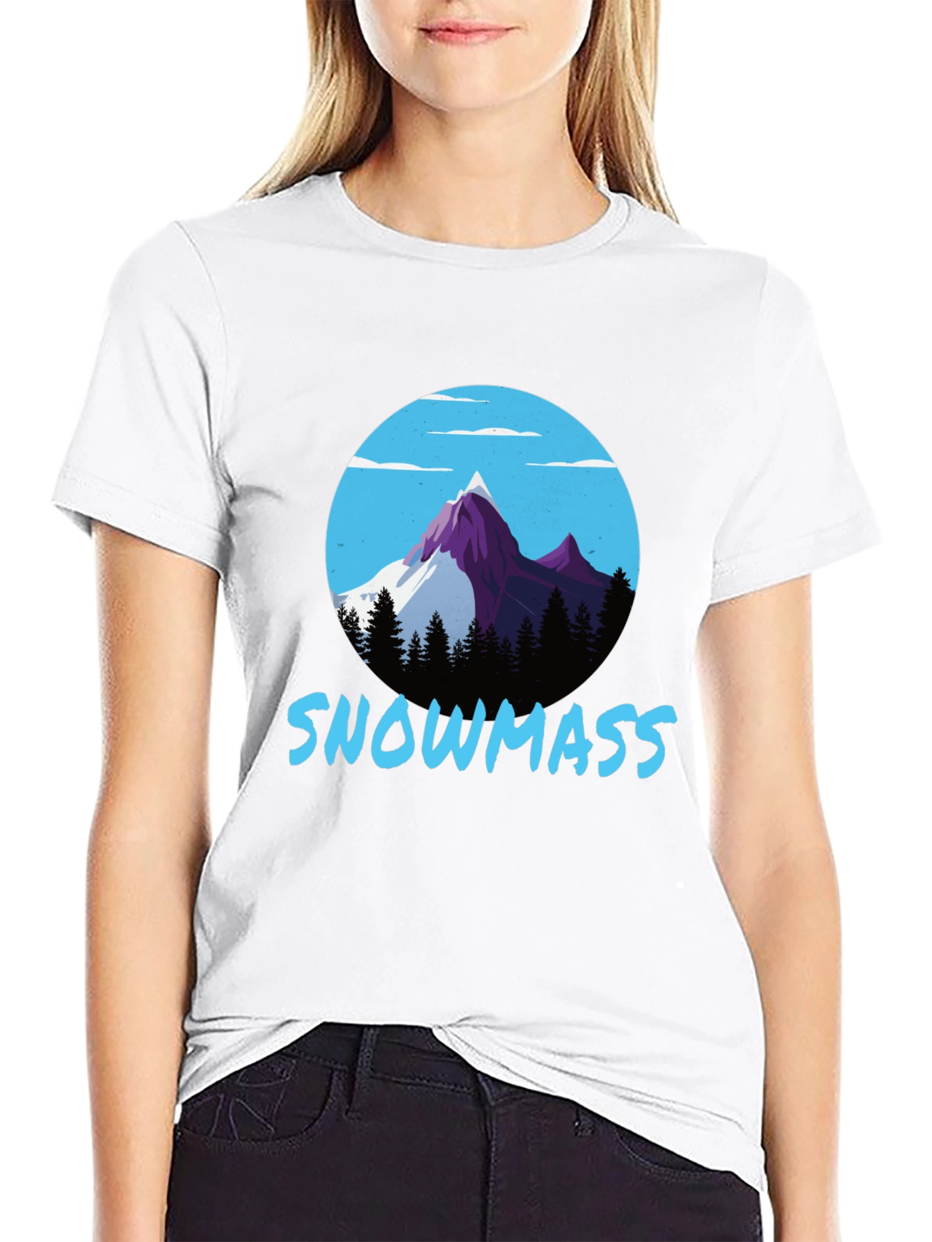 Snowmass Mountain Graphic Tee - Black