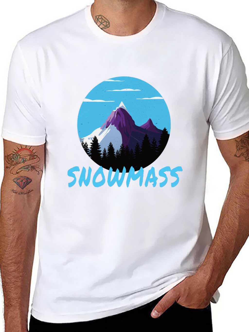 Snowmass Mountain Graphic Tee - Black