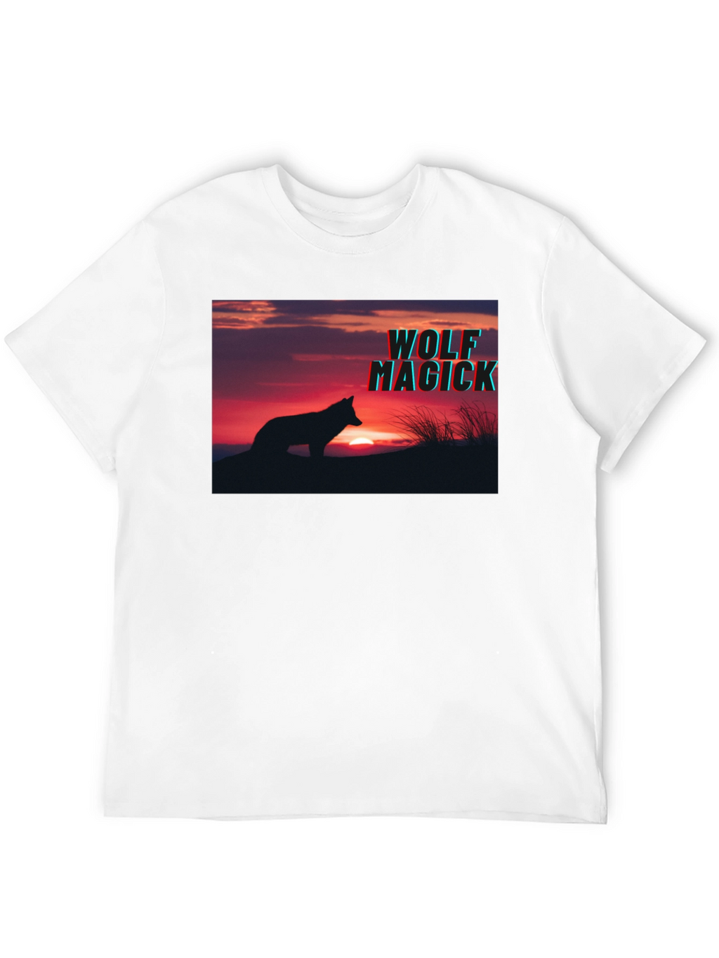 Wolf Magick Graphic T-Shirt - Sunset Silhouette
