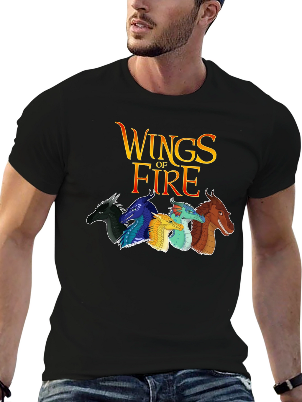 Wings of Fire Graphic Tee - Black