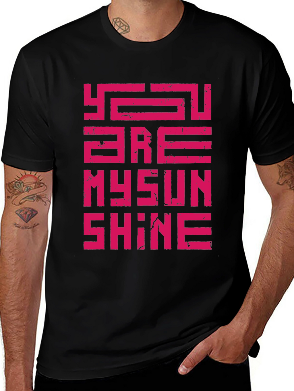 You Are My Sunshine Graphic T-Shirt - Black
