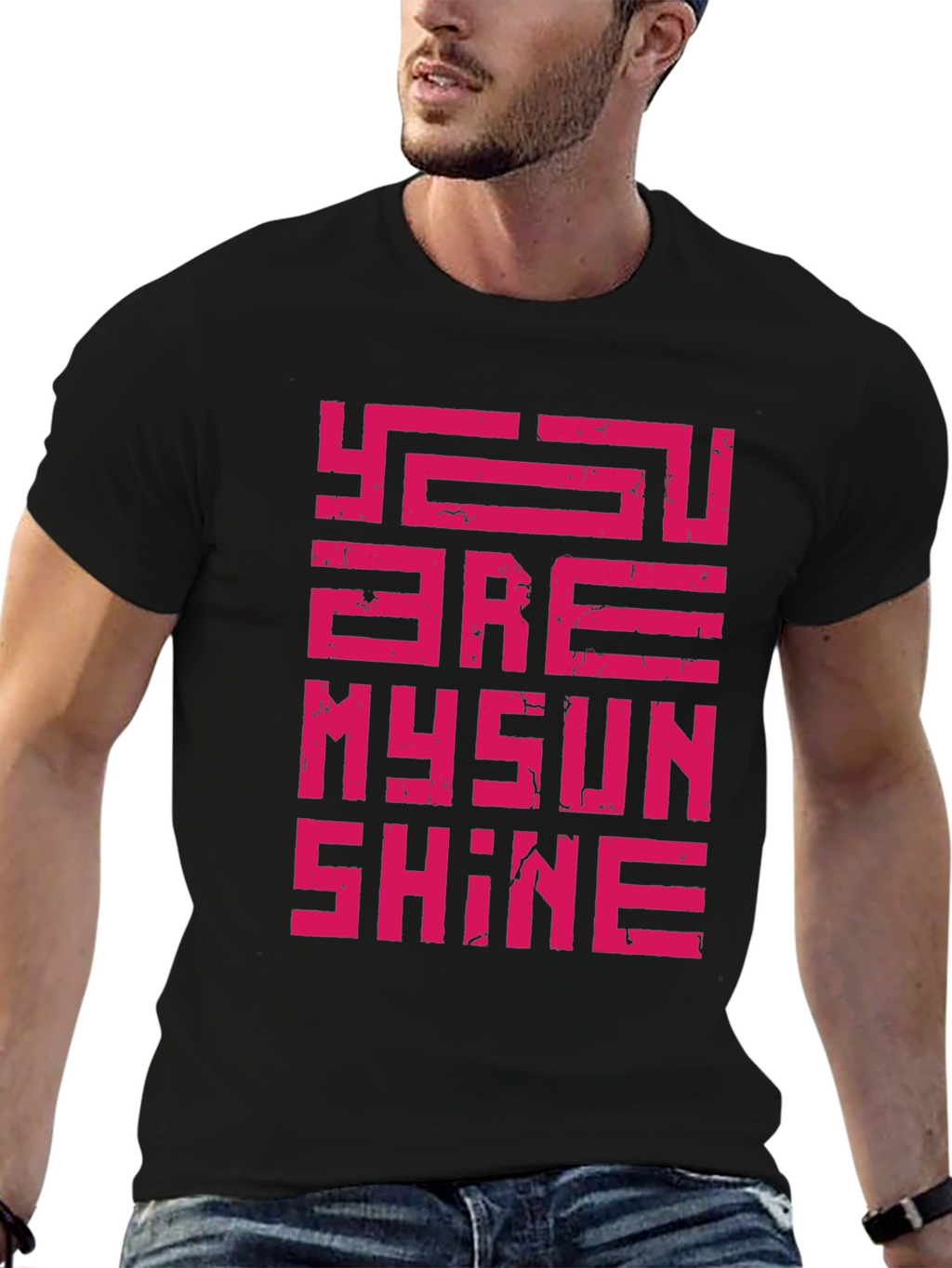You Are My Sunshine Graphic T-Shirt - Black