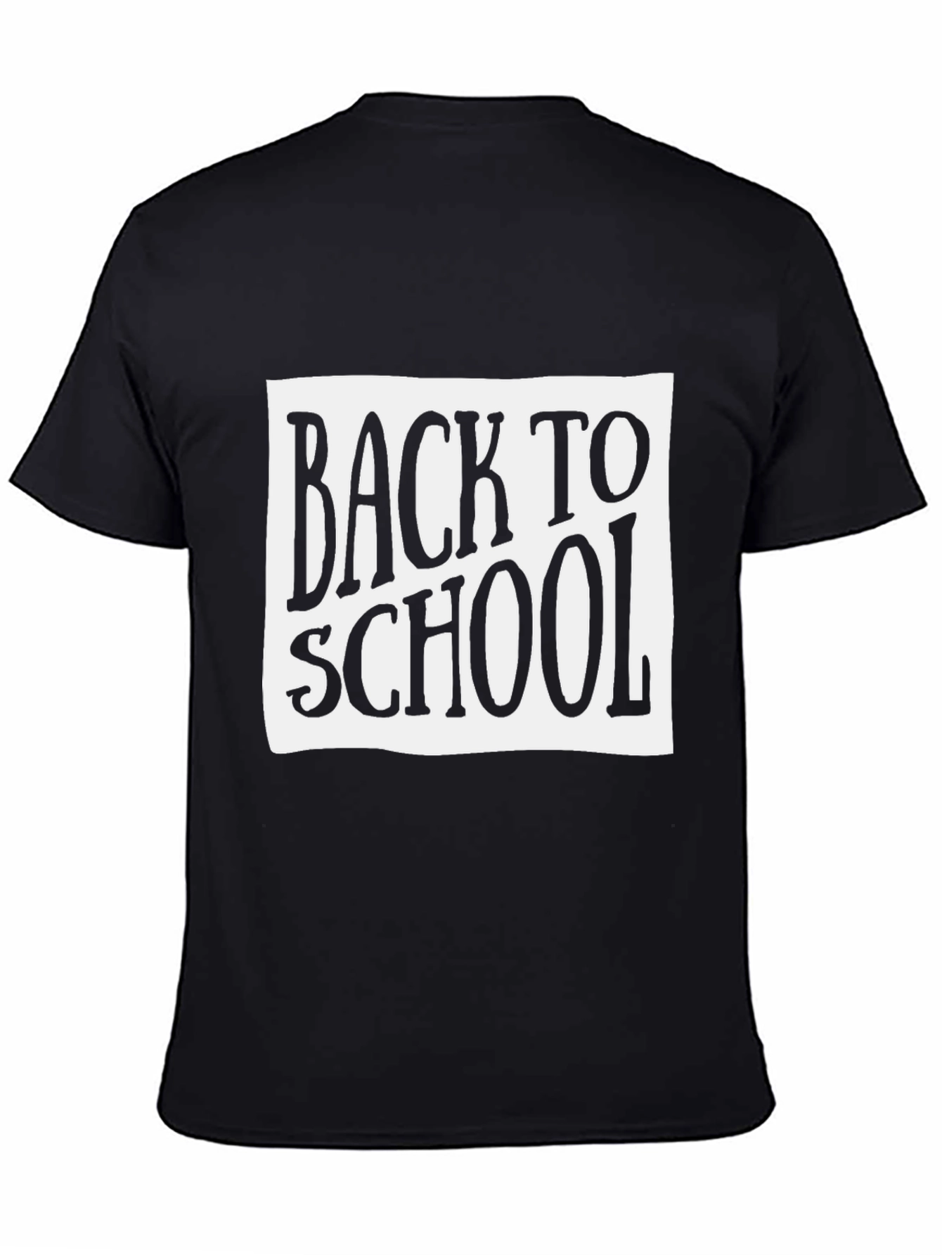 Back to School Graphic Tee - Black Cotton T-Shirt