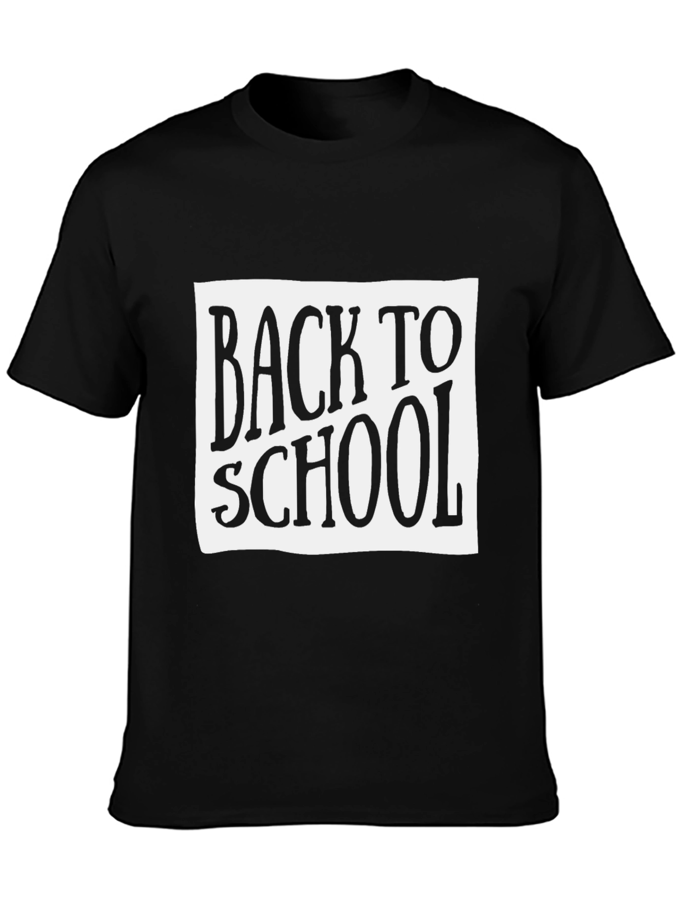 Back to School Graphic Tee - Black Cotton T-Shirt