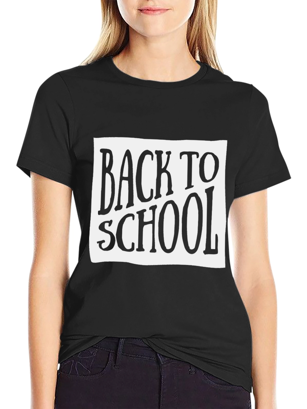 Back to School Graphic Tee - Black Cotton T-Shirt