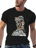 Tiger Graphic Tee - Black Cotton Blend