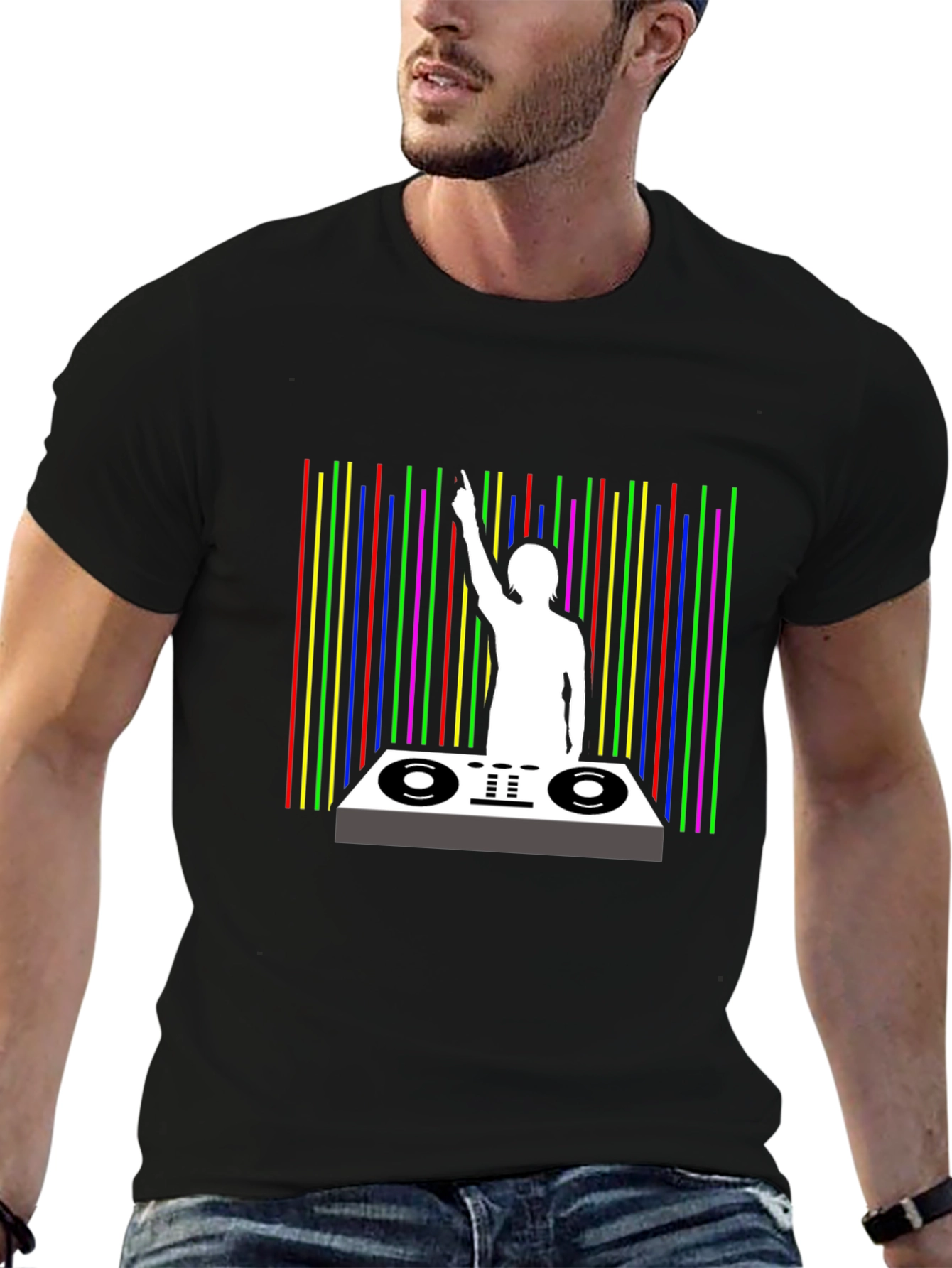 DJ Graphic Black T-Shirt - Music Lover Tee