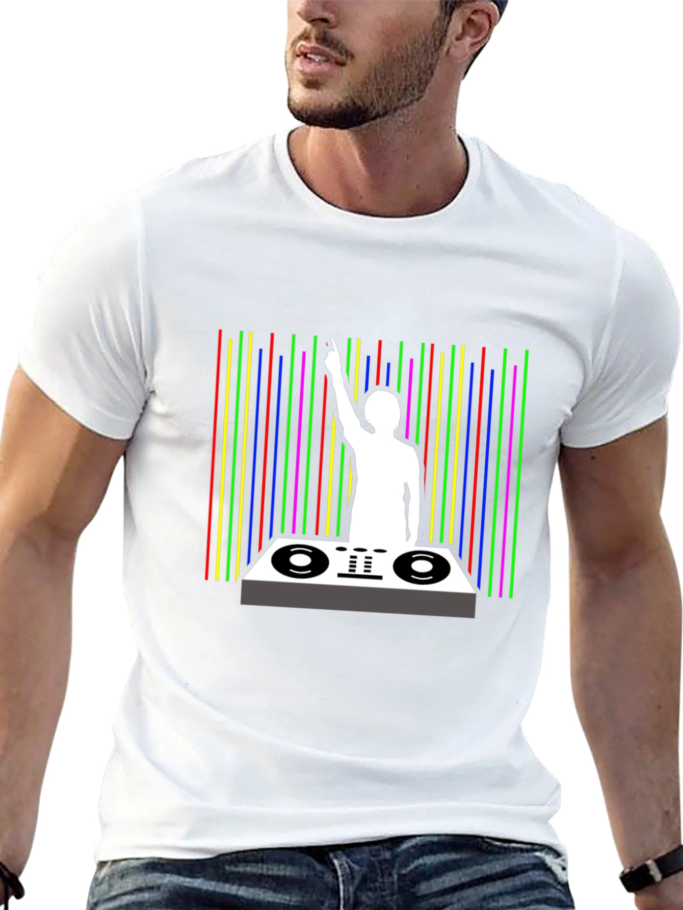 DJ Graphic Black T-Shirt - Music Lover Tee