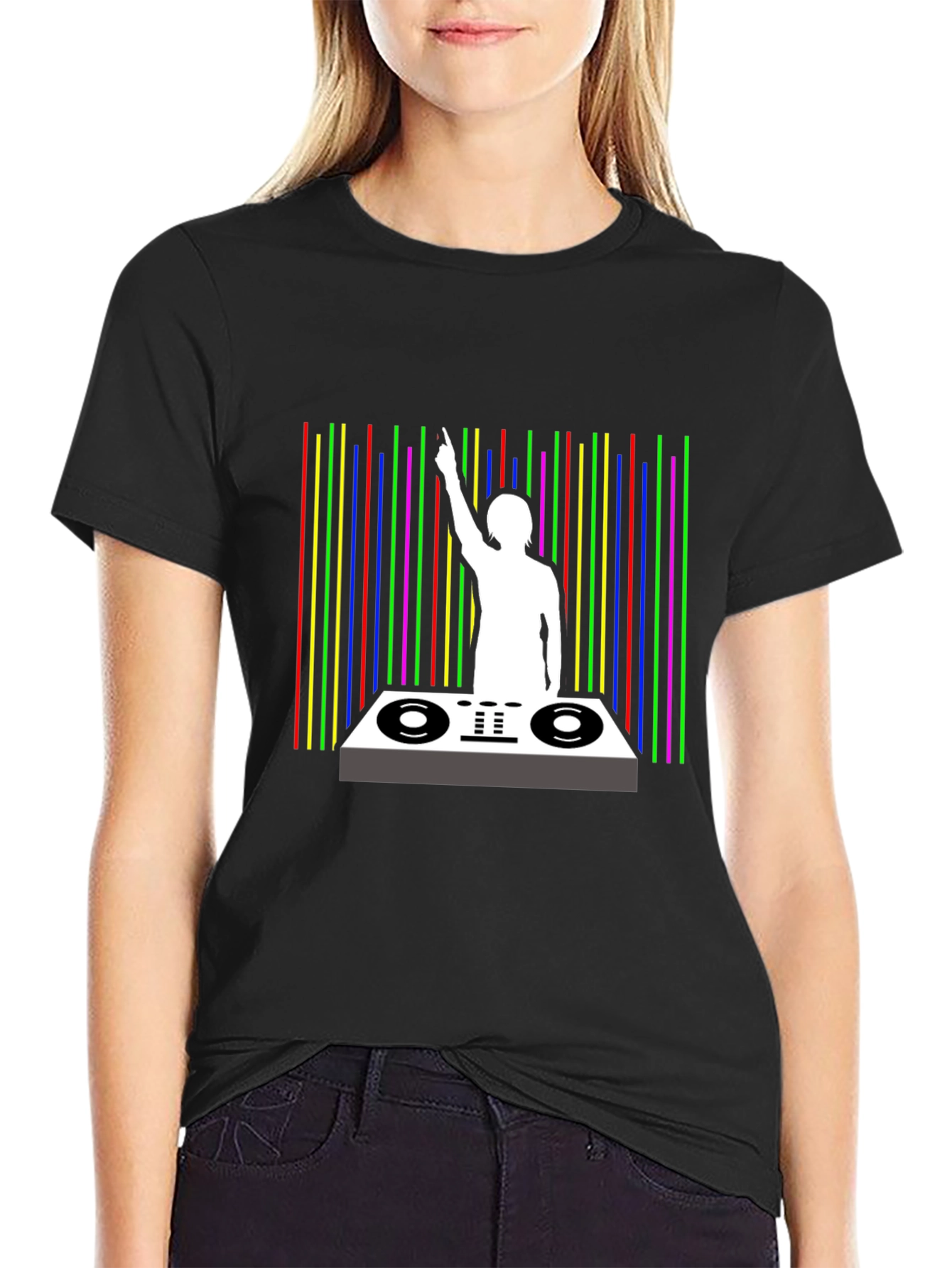 DJ Graphic Black T-Shirt - Music Lover Tee