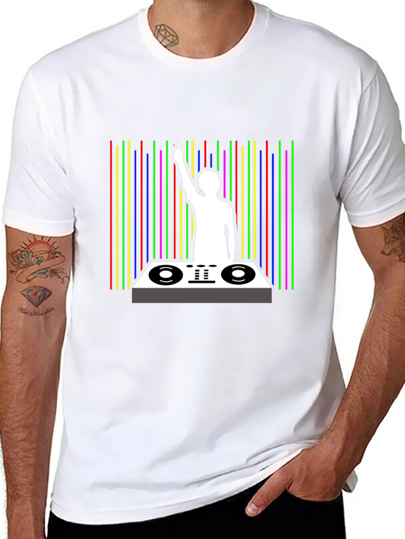 DJ Graphic Black T-Shirt - Music Lover Tee