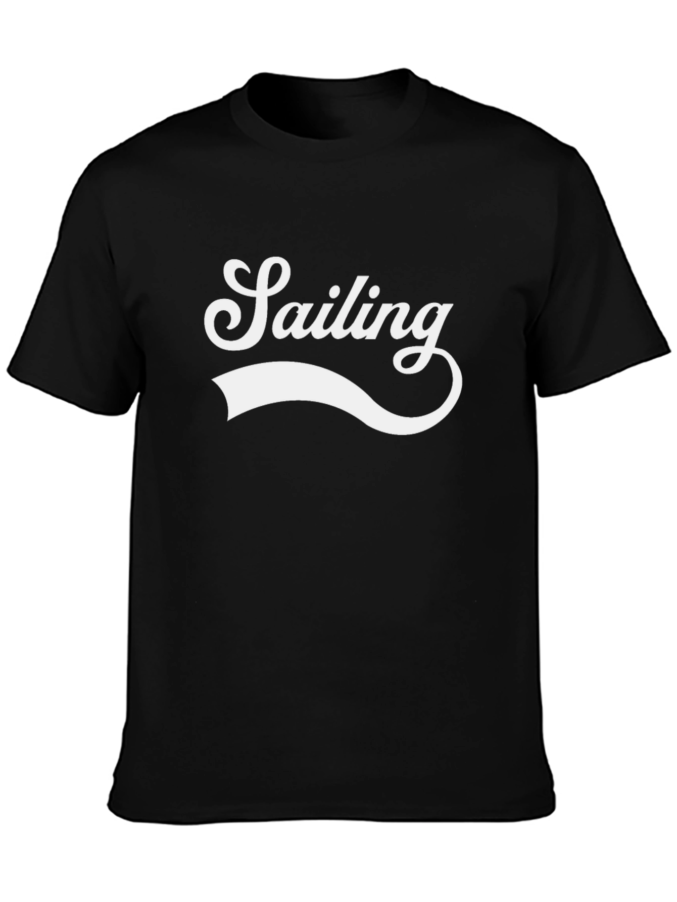 Sailing Graphic Tee - Black Cotton Blend