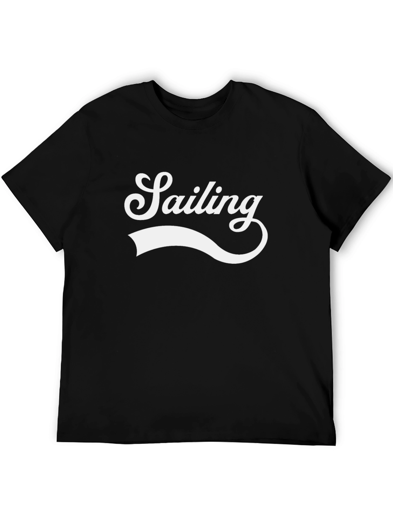 Sailing Graphic Tee - Black Cotton Blend