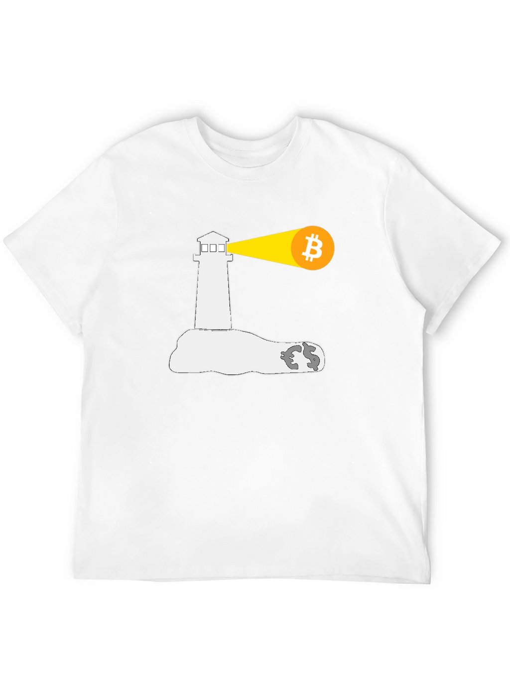 Bitcoin Lighthouse Black T-Shirt