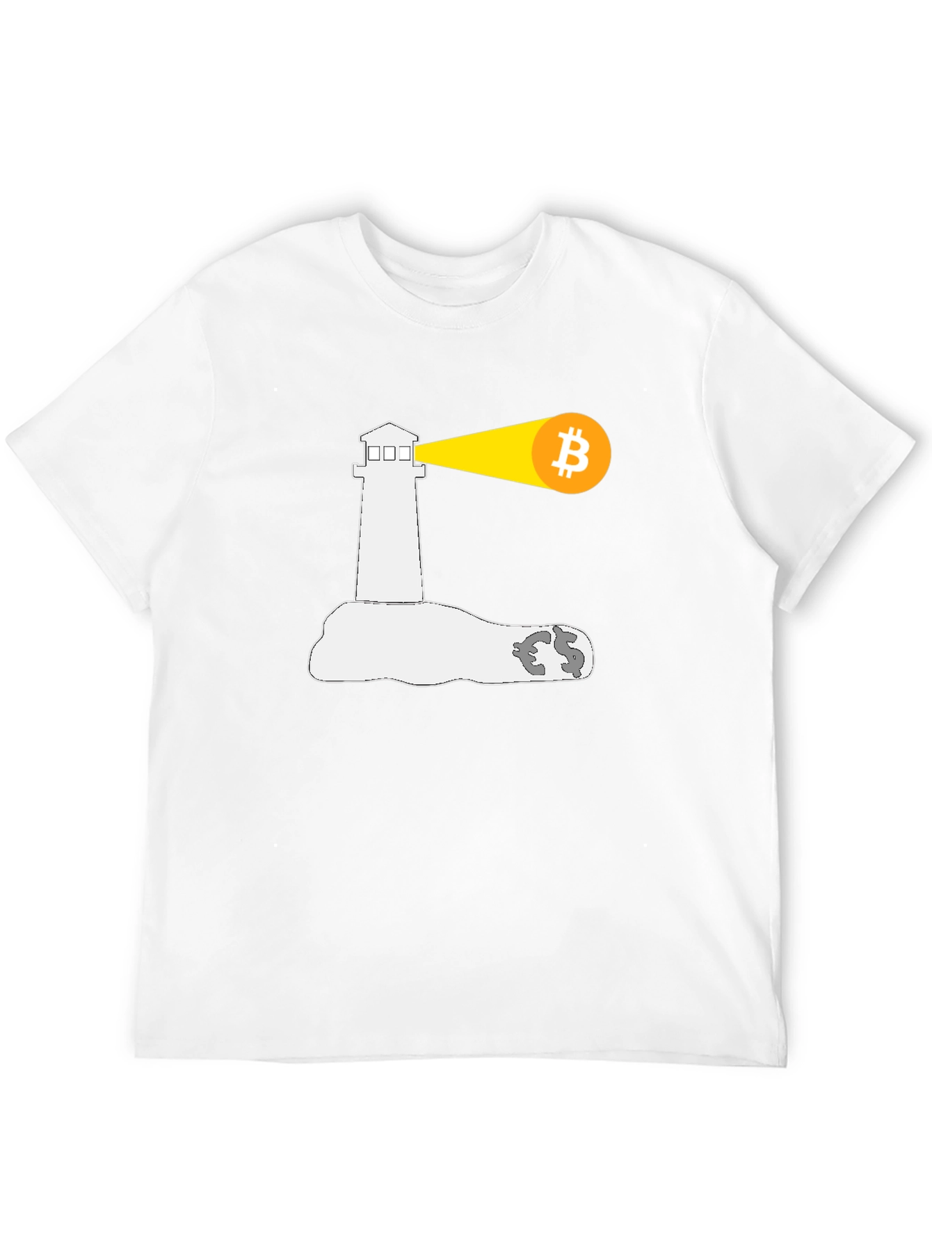 Bitcoin Lighthouse Black T-Shirt
