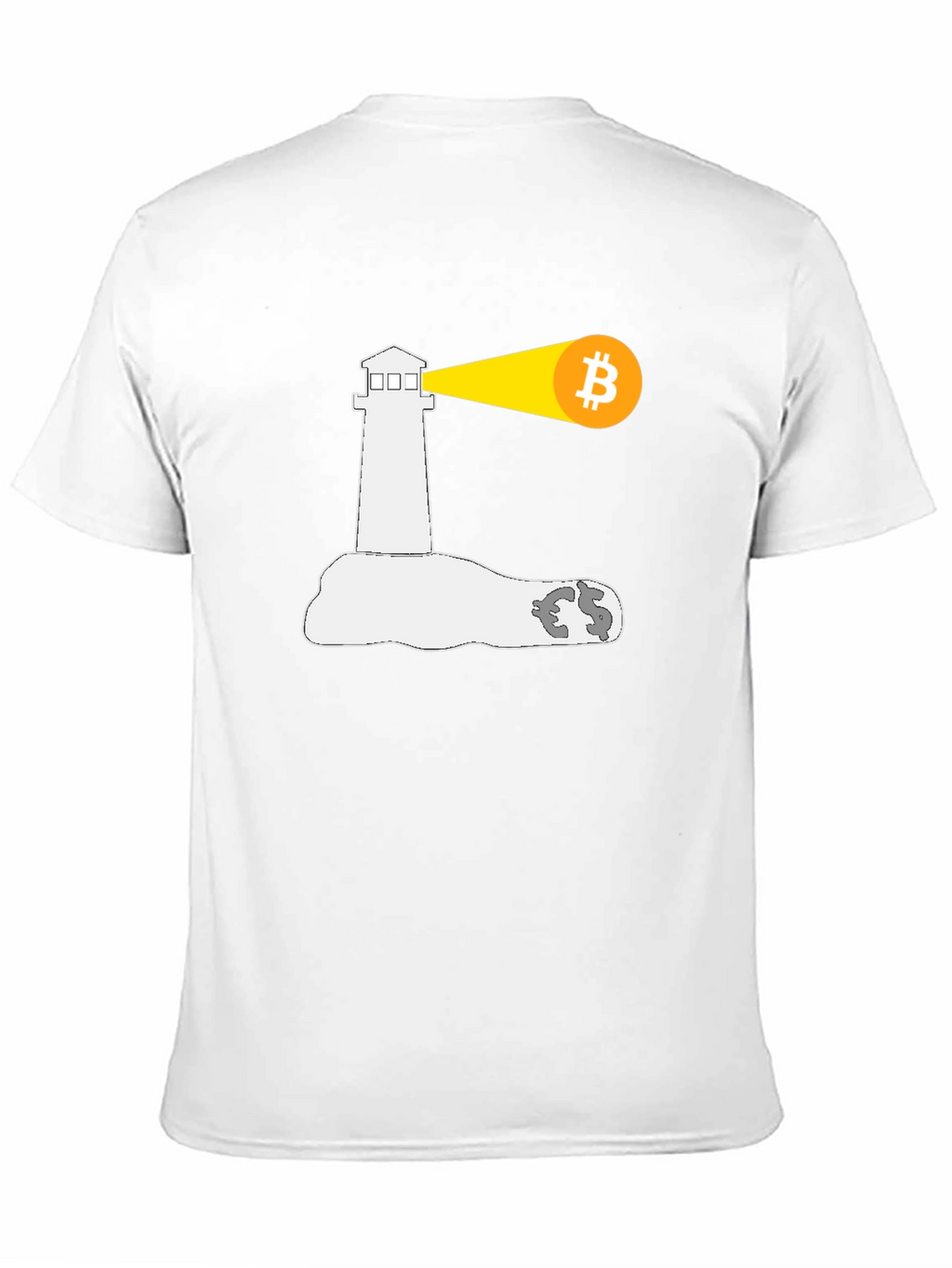 Bitcoin Lighthouse Black T-Shirt