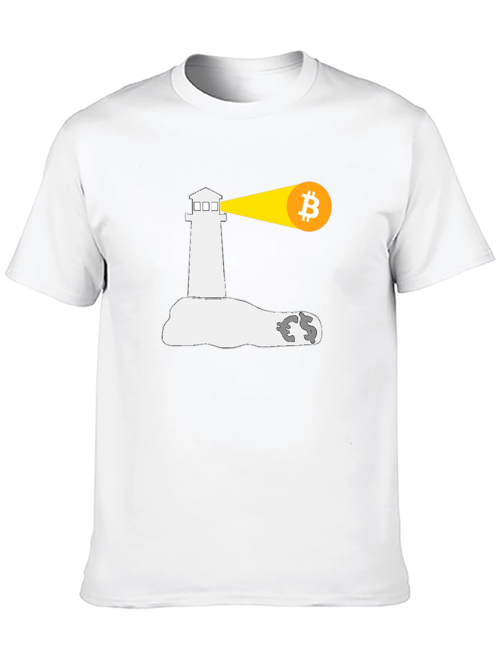 Bitcoin Lighthouse Black T-Shirt