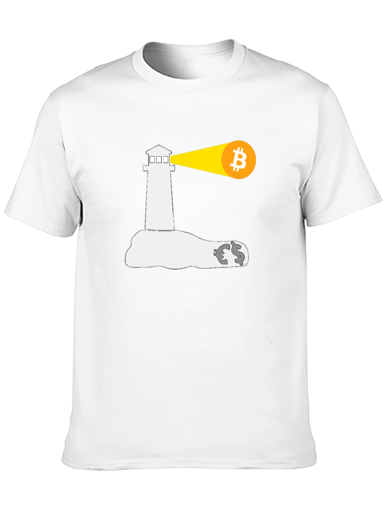 Bitcoin Lighthouse Black T-Shirt
