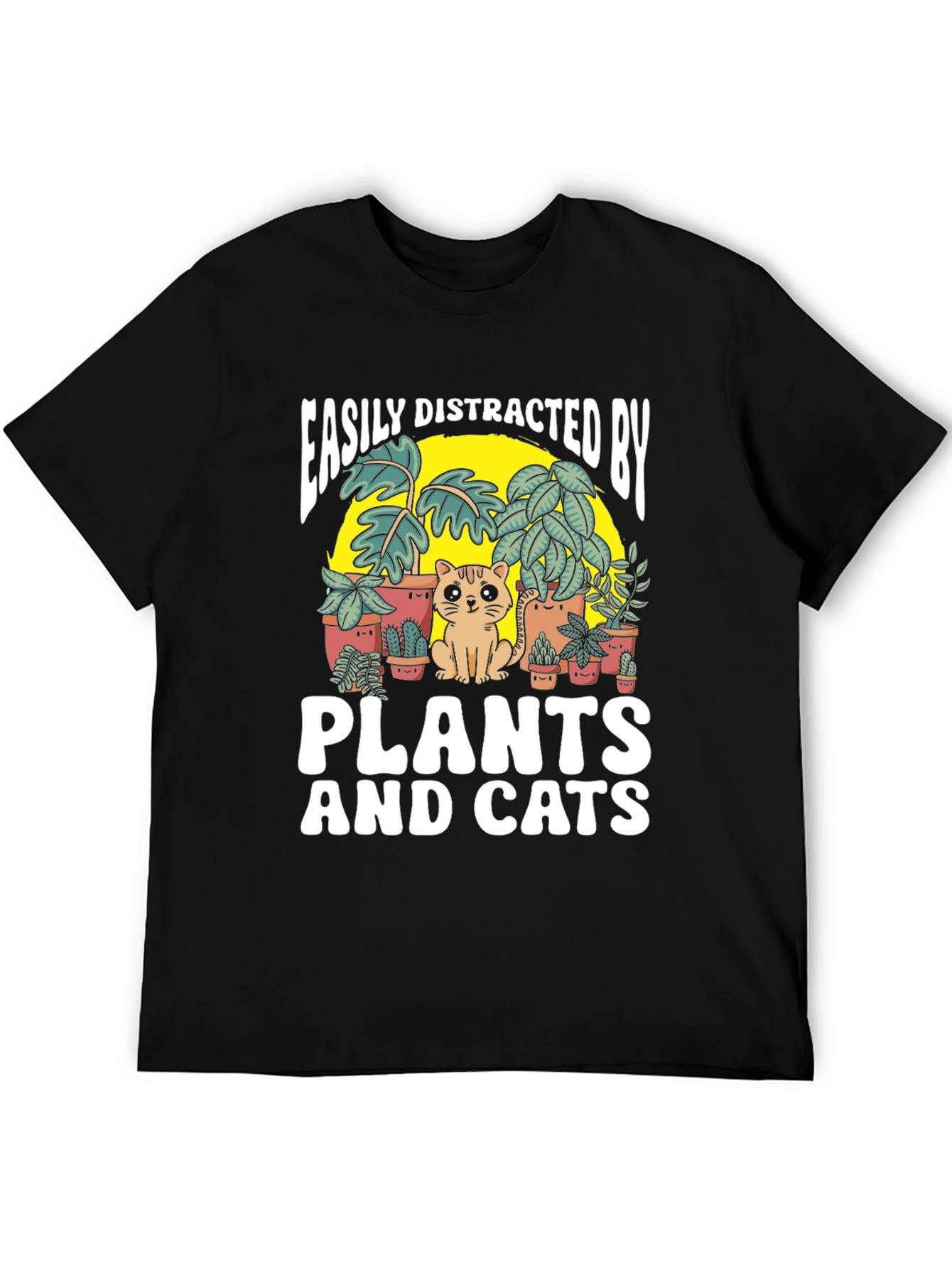 Easily Distracted by Plants and Cats T-Shirt