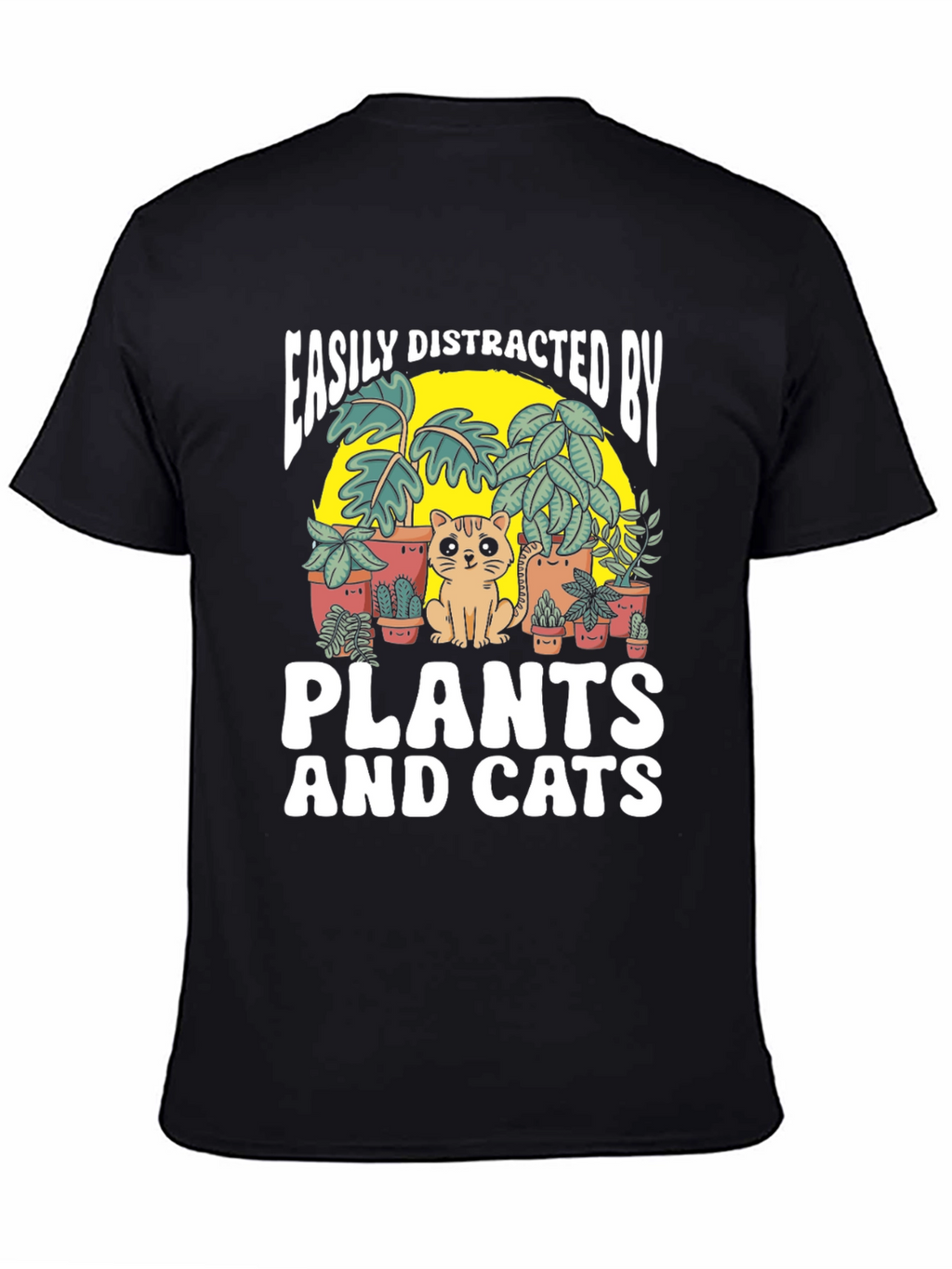 Easily Distracted by Plants and Cats T-Shirt