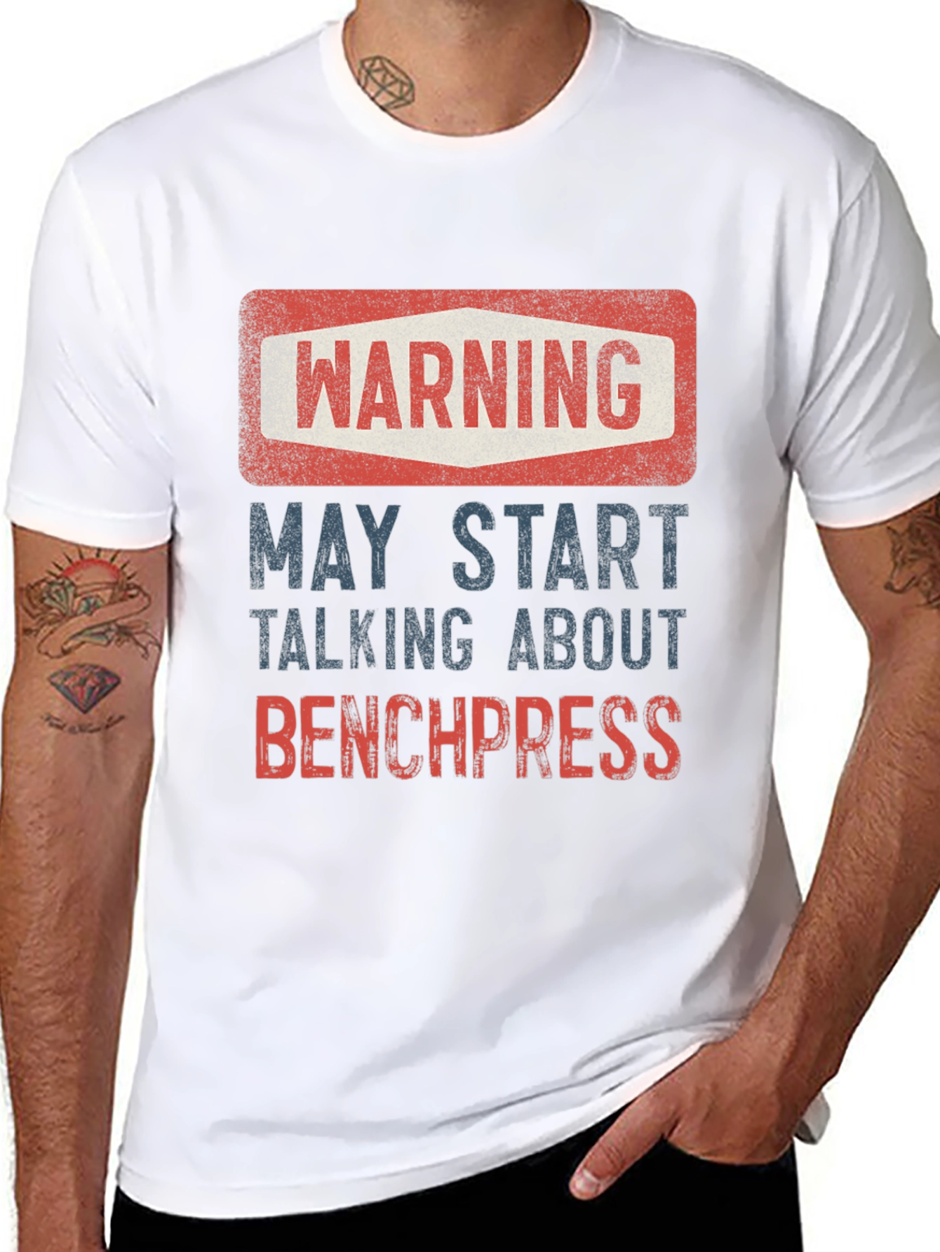 Warning: May Start Talking About Bench Press T-Shirt