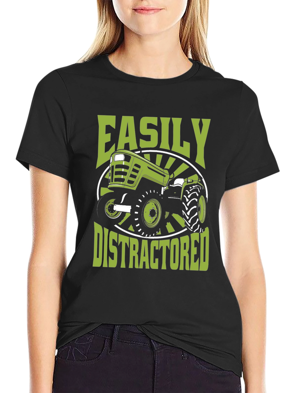 Easily Distractored Tractor Graphic Tee